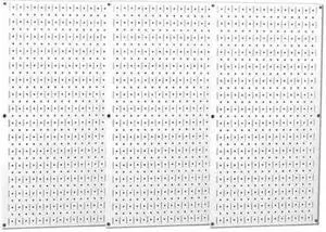 WALL CONTROL 35-P-3248WH Pegboard,Round,32 In. H,48 In. W,White