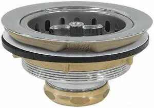 PERFECT PUTTY 59-3220 SinkStrainer,D1-1/2",Brass,Plstic,Chrome