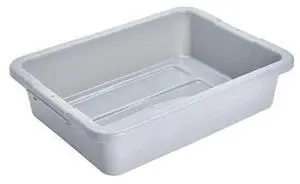 RUBBERMAID COMMERCIAL FG334900GRAY Nestable Storage Container, 4.6 gal, 20 in L RUBBERMAID COMMERCIAL FG334900GRAY Nestable Storage Container, 4.6 gal, 20 in L