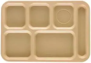 CAMBRO EAPS1014161 Tray,w/ Compartments,10x14,Tan