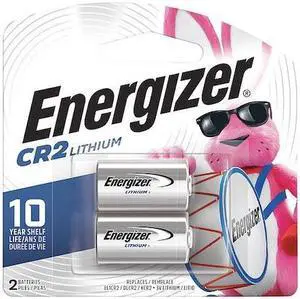 ENERGIZER EL1CR2BP2 Lithium Cell Battery,1CR2,3V,PK2