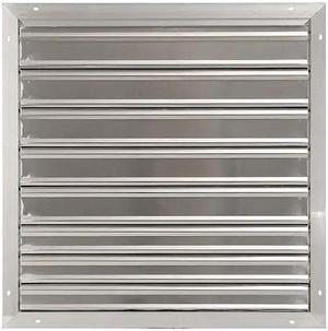 DAYTON 2FTX1 30 in 33"H-W 5.75"L Alu Wall Backdraft Dampr, 30-1/2 in x 30-1/2