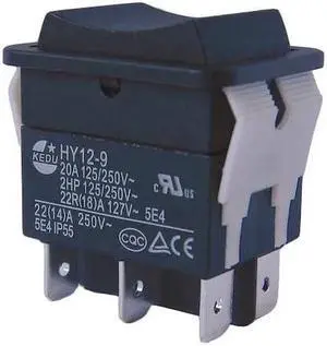 POWER FIRST 29FG31 Rocker Switch,DPDT,6 Connections