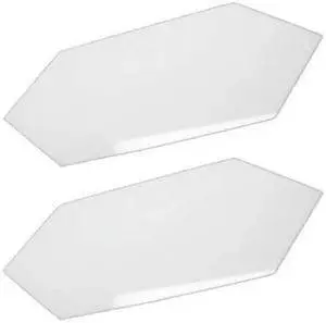 MIRREDGE 42502 Seam Plates, 3 in L, 1 1/2 in W, 1/8 in H, White Acrylic