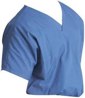 SCRUB ZONE 71221 Scrub Shirt,XL,Blue,4.25 oz.