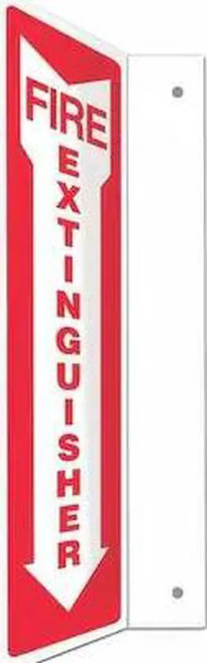 CONDOR 480X43 High Visibility Safety Sign, 18 in Height, 4 in Width, PETG,
