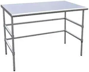 ZORO SELECT 4UEL3 Fixed Work Table,SS,48" W,30" D