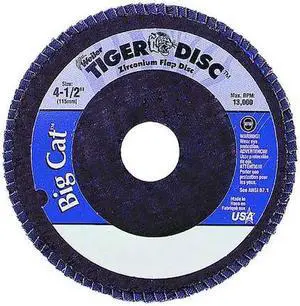 WEILER 96174 Arbor Mount Flap Disc,4-1/2in,40,Coarse