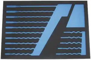 WESTWARD 38W625 Foam Insert with EVA, 1 1/4 in H x 14 3/4 in W