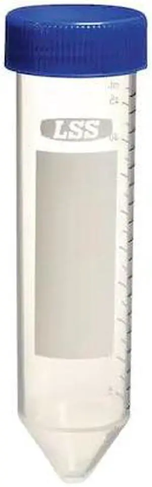 ZORO SELECT 6VMY2 Conical Tube,50ml,Poly,PK500 (Formerly Lab Safety Supply)