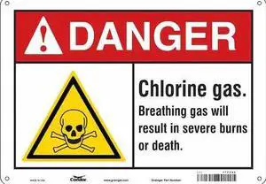 CONDOR 475Z96 Safety Sign, 10 in Height, 14 in Width, Aluminum, Horizontal