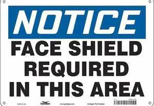 CONDOR 486F40 Safety Sign, 10 in Height, 14 in Width, Aluminum, Horizontal