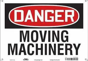 CONDOR 478R38 Safety Sign, 10 in Height, 14 in Width, Aluminum, Horizontal