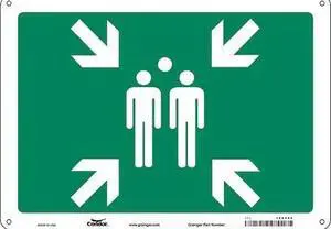 CONDOR 485H89 Safety Sign,14" Wx10" H,0.032" Thick