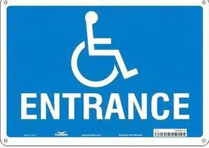 CONDOR 480K56 Safety Sign, 10 in Height, 14 in Width, Aluminum, Horizontal
