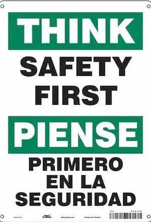 CONDOR 475J10 Safety Sign, 14 in Height, 10 in Width, Aluminum, Vertical