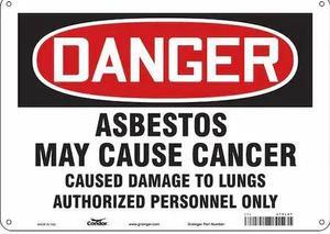 CONDOR 479L07 Safety Sign, 10 in Height, 14 in Width, Aluminum, Horizontal
