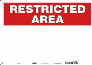 CONDOR 473D89 Safety Sign, 14 in H, 20 in W, Polyethylene, Horizontal