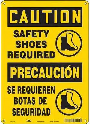 CONDOR 465V19 Safety Sign, 14 in Height, 10 in Width, Aluminum, Vertical