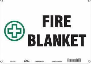 CONDOR 469T78 Safety Sign,14" W,10" H,0.032" Thickness