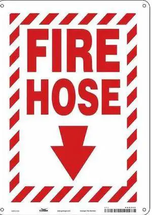 CONDOR 469Z65 Safety Sign, 14 in Height, 10 in Width, Glow Vinyl, Vertical