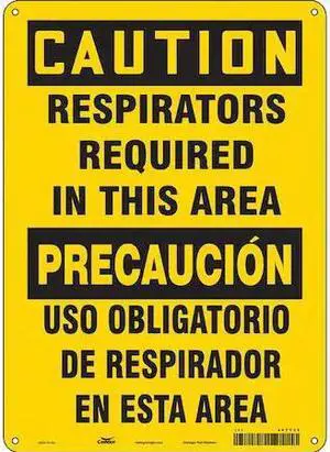 CONDOR 467Y32 Safety Sign, 14 in Height, 10 in Width, Aluminum, Vertical