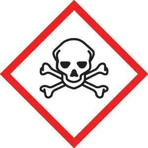 ACCUFORM LZH616EV5 Label,Skull,2x2 In,Poly,500 Roll