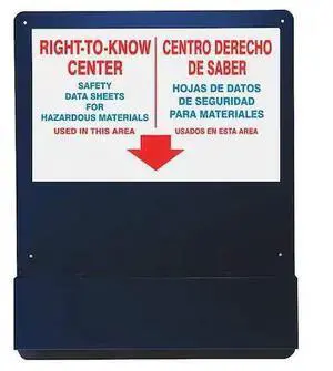 ACCUFORM SBZRS708 Right to Know Center, Aluminum, 24 in W, 30 in H