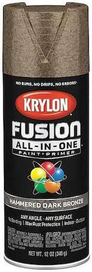 Krylon Fusion All-In-One Hammered Spray Paint & Primer, Dark Bronze K02787007