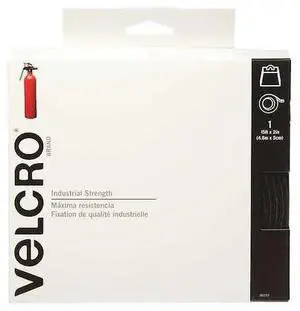 VELCRO BRAND 90198 Reclosable Fastener, Rubber Adhesive, 15 ft, 2 in W, White