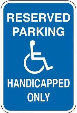 LYLE HC-019-12HA Handicapped Parking Only Sign,18" x 12, HC-019-12HA