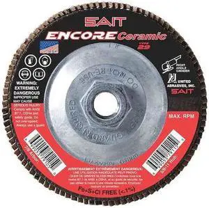 UNITED ABRASIVES/SAIT 72933 SAIT 72933 Encore Ceramic Fiberglass Backed Flap