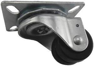 ZORO SELECT 26Y506 Dual Wheel Swivel Caster,Rubber,2 in,200 lb