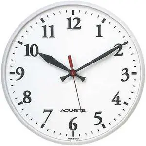 ZORO SELECT 3LYK5 12-1/2" Analog Wall Clock, White
