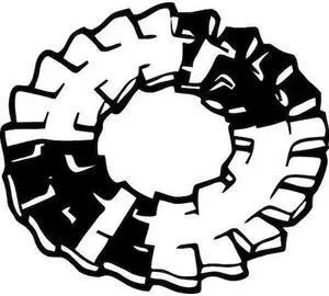 ZORO SELECT U37590.031.0001 Internal/External Tooth Lock Washer, For Screw Size