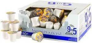 9 TO 5 COFFEE OFX00047 Coffee, French Roast, Pod, Caffeinated, Ground, 2.37 lb,