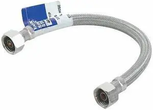 ZORO SELECT 48026 Supply Line,1/2" Outlet,1/2" Inlet Size