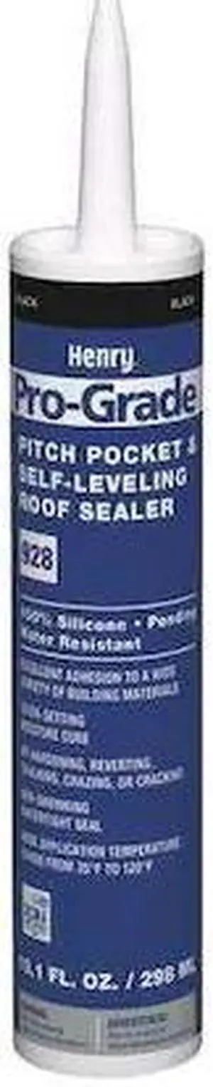 HENRY PG928004 Roofing Sealant, 10.1 oz, Cartridge, Black