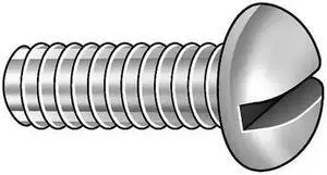 ZORO SELECT 116216-PG #10-32 x 5/8 in Slotted Round Machine Screw, Plain Brass,