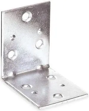 ZORO SELECT 4PE75 Brace, Corner, 2 In, Holes: 6