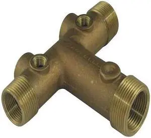 CAMPBELL UTC5-4-3LF Tank Cross Tee,Male/Female,1 1/4 M x 1 F