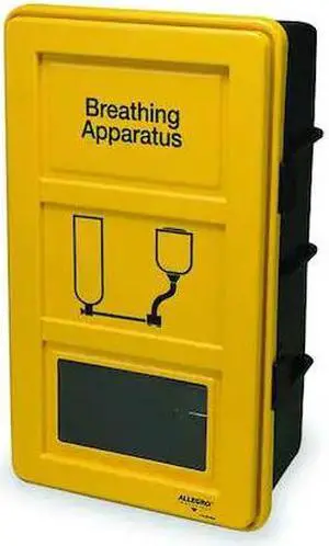 ALLEGRO INDUSTRIES 4100 SCBA Wall Cabinet, Plastic, 20 in W x 32 1/2 in H x 13