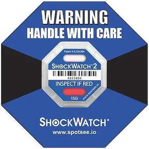 SHOCKWATCH 47000K G-Force Indicator Label,15G,PK50