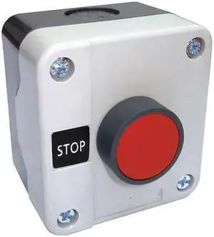 DAYTON 32W266 Push Button Cntrol Station,1NC,Stop,22mm