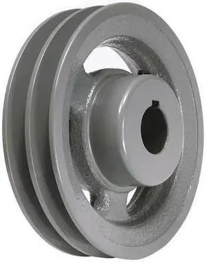 ZORO SELECT 2AK741 1 in Fixed Bore 2 Groove V-Belt Pulley 7.25 in OD