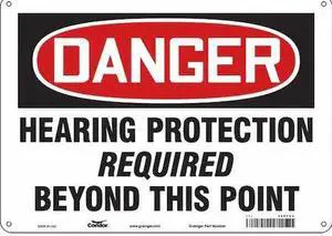 CONDOR 466F24 Safety Sign, 10 in Height, 14 in Width, Aluminum, Horizontal