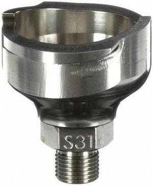 3m Spray Gun Cup Lid, S31 Type, Plastic 1/8" Male, 28 Thread (BSP) Plastic 26127