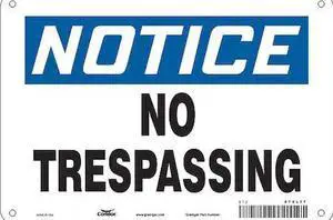 CONDOR 473L17 Safety Sign, 7 in Height, 10 in Width, Aluminum, Vertical