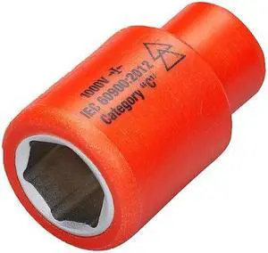 ITL 07220 1/4 in Drive Insulated Socket 14 mm, 35/64 in