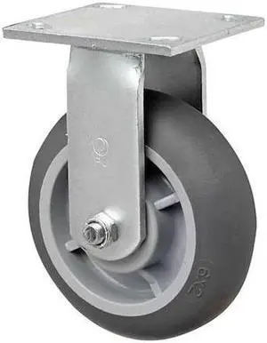 ZORO SELECT 1NVD8 Rgd Plat Castr,Therm Rubbr,6 in.,450 lb.